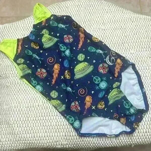 Garland Activewear - Girls 9/10 CL - Leotard Bodysuit w/ Space Aliens Theme